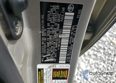 2015 Toyota Avalon Xle z USA, uszkodzony, nr VIN 4T1BK1EB7FU173353